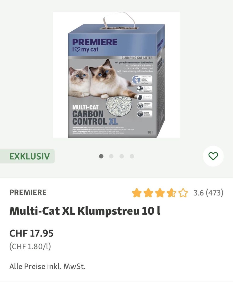 8x Premiere i my Cat Katzenstreu (Neu und originalverpackt) in Gommiswald  fr CHF 80  nur Abholung auf Ricardo kaufen