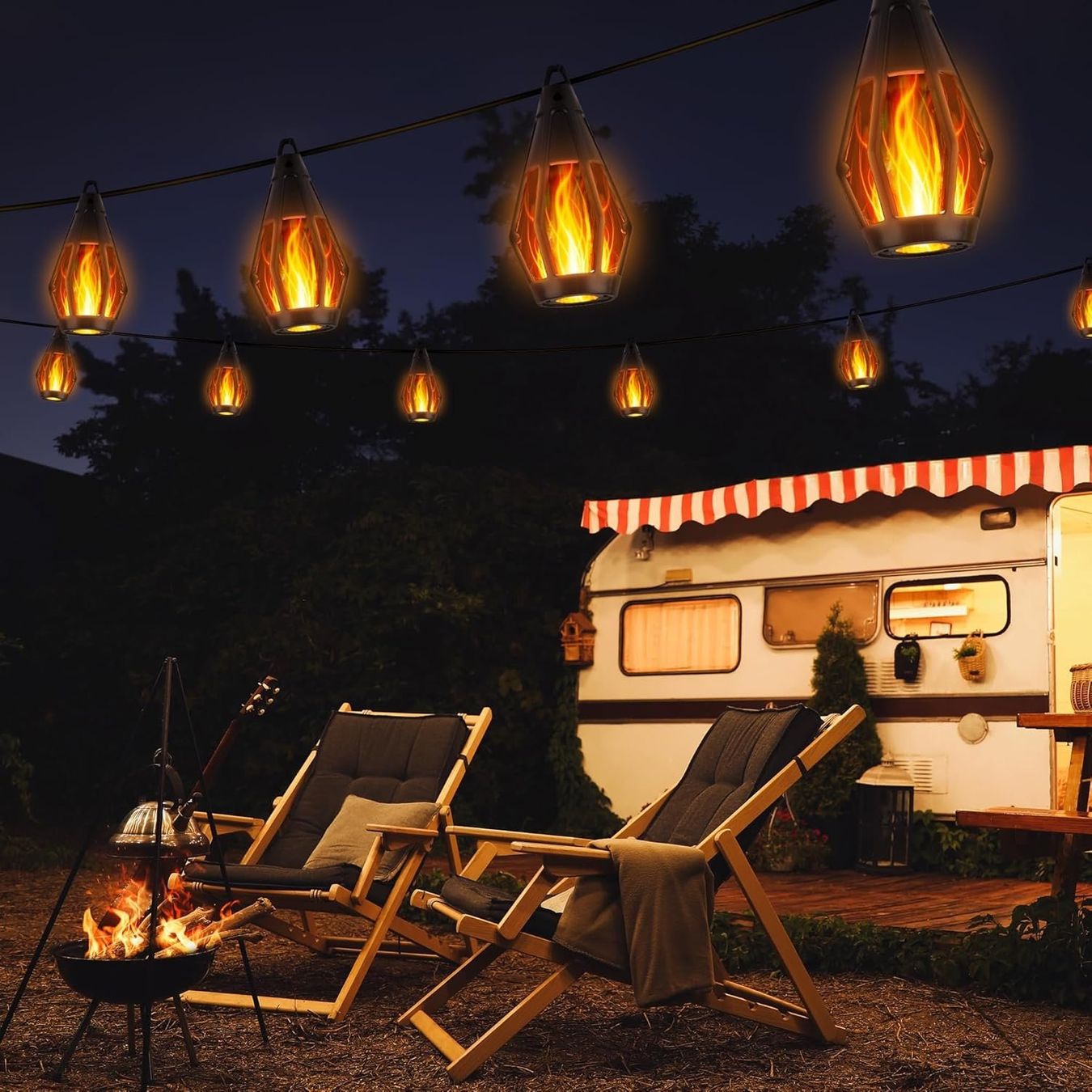 Ghirlande e barre luminose: Solar Flammen Lichterkette 12.6m – Nuovo e nell'imballaggio originale da Nuglar venduto da SmartLiving24 1