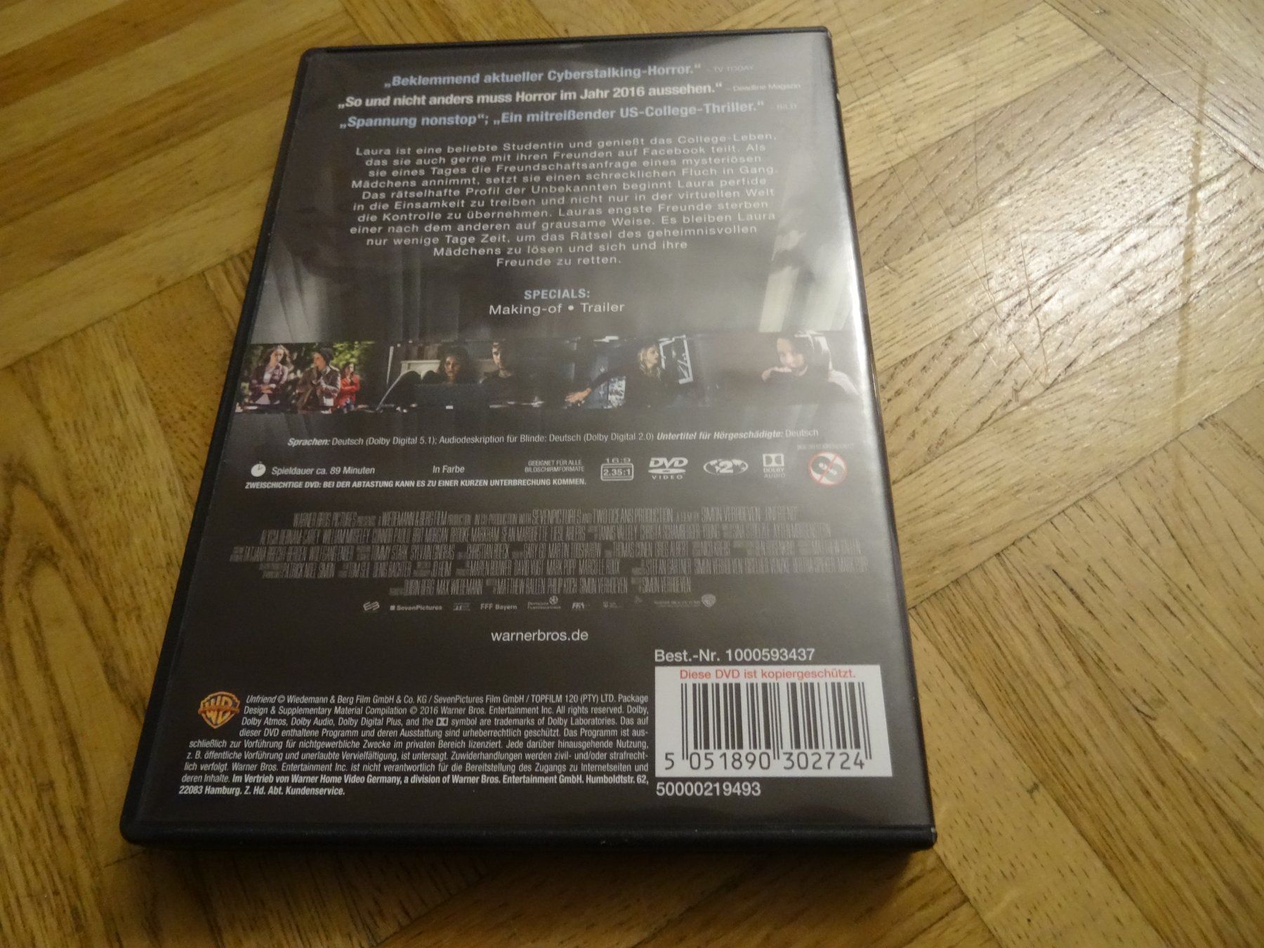 Tutti i DVDs: Unfriend DVD – Usato da Olten venduto da Disc-Verkauf 2