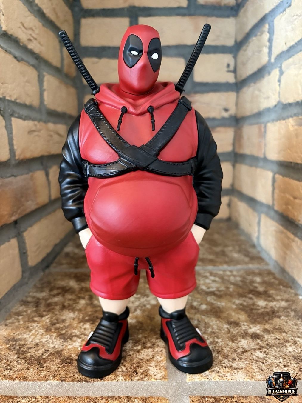 Marvel Statuette: Handbemalte 3D-gedruckte Fat Deadpool – Nuovo e nell'imballaggio originale da Fislisbach venduto da tam_t828