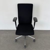 Züco Cubo Bürodrehstuhl mit Armlehnen - Schwarz-Chrom
