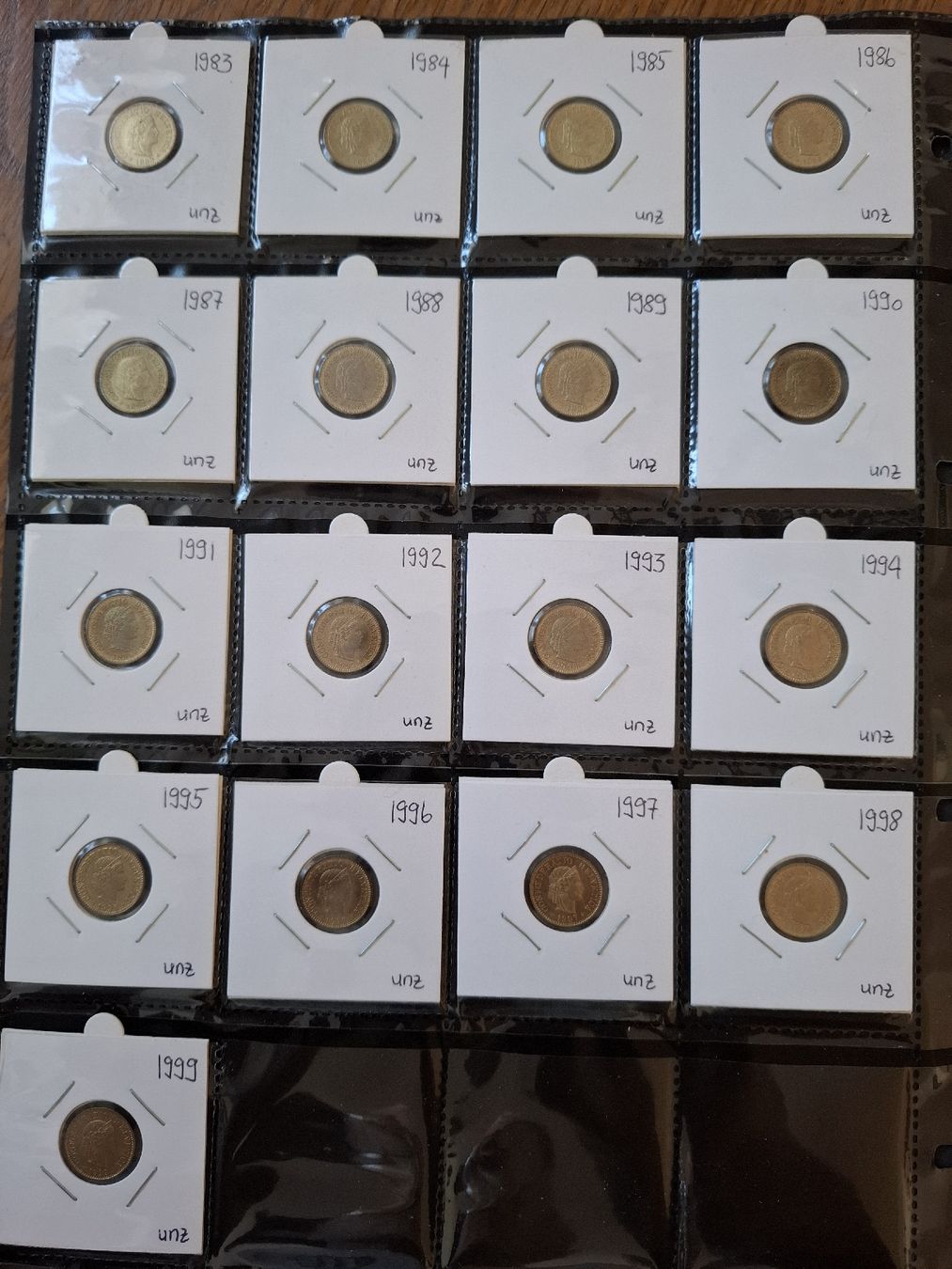 Tutti le monete: 5 Rappen Sammlung nr.42 – Usato da Hunzenschwil venduto da Hardrock6 5