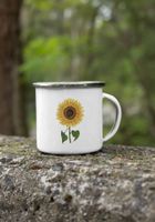 Sonnenblume Email Tasse Tee Kaffee NEU