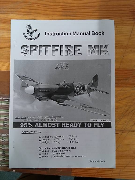 Modellismo RC: Black Horse Spitfire MK. 2m Wingspan Neu – Nuovo (secondo la descrizione) da Wittenbach venduto da bri_r6nz 4
