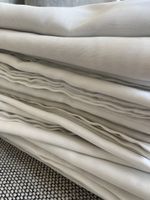 10 x weiss Silverlönn Vorhänge, prof. gekürtzt auf 145x200cm
