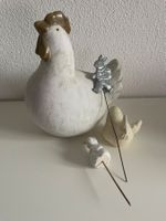 Dekorative Hühnerfiguren, Osterdeko, 3er Set, Top Zustand