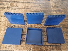 lego 59349 lot de 6 pièces Dark Blue Panel 1 x 6 x 5