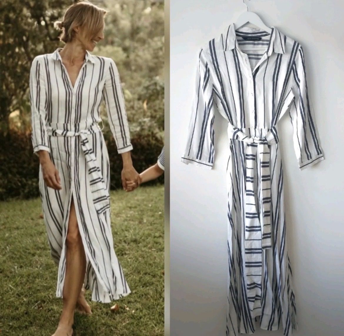 Zara Vestiti: Zara gestreiftes Hemdblusenkleid Grösse M – Usato da sonvico venduto da Ptequila 2
