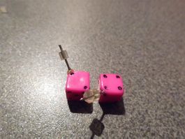 Ohrstecker Würfel, pink