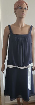 Neues sommerliches, elegantes Kleid, Grösse 44 Navyblau