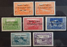 Albanien Kat. 111-117 * 1925 Kat. 25 Euro