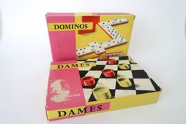 Jeux de société vintage Dames & Dominos