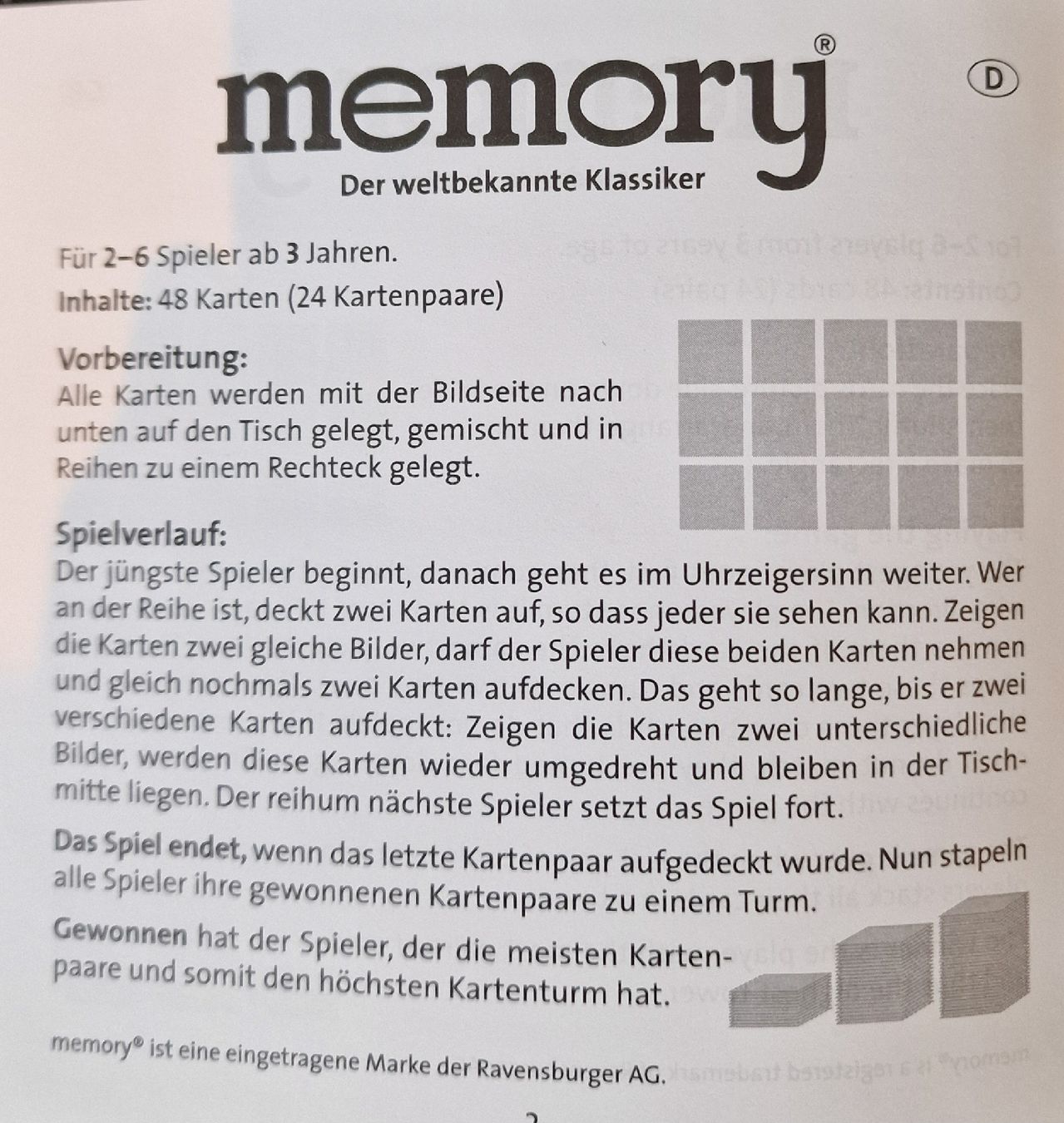 Ravensburger Giochi: Memory Spiel – Nuovo (secondo la descrizione) da Uster venduto da Gulabin 3