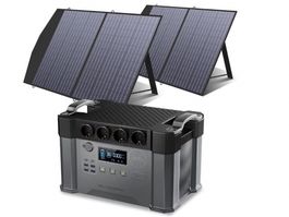 Powerstation 2000W mit Solarpanel