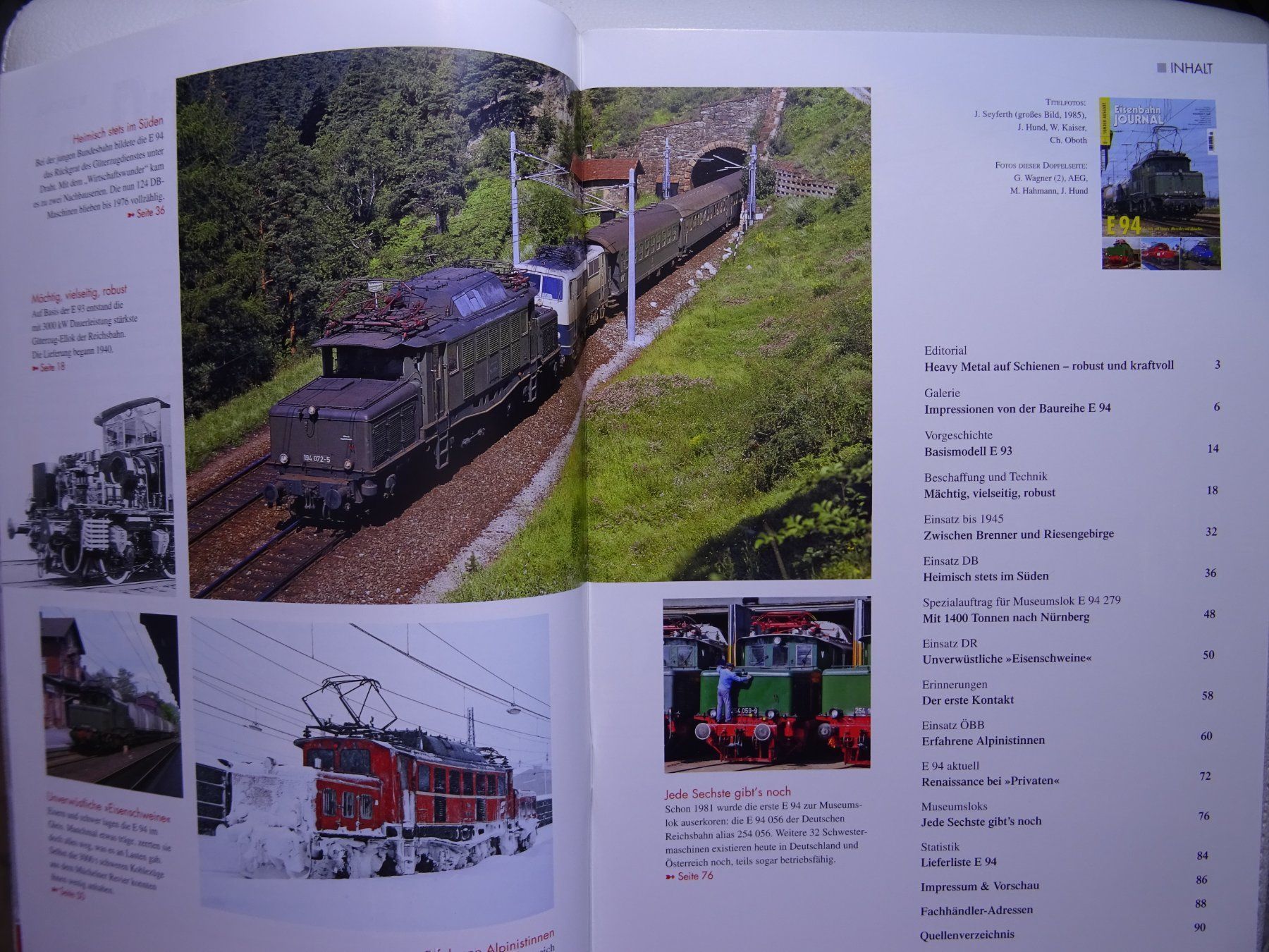 Libri: Eisenbahn Journal DB Baureihe E 94 Technik, Einsatz, Museum – Usato da Teufen AR venduto da Brandan2171 1