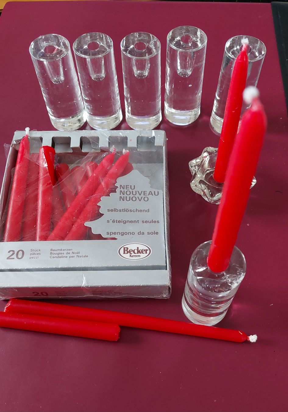 Portacandele: Mini Kerzen mit Ständerli Glas – Usato da Uitikon Waldegg venduto da Smeragol 2
