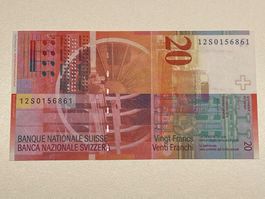 20.- Banknote bankfrisch + ungefalten 2012 selten Danthine