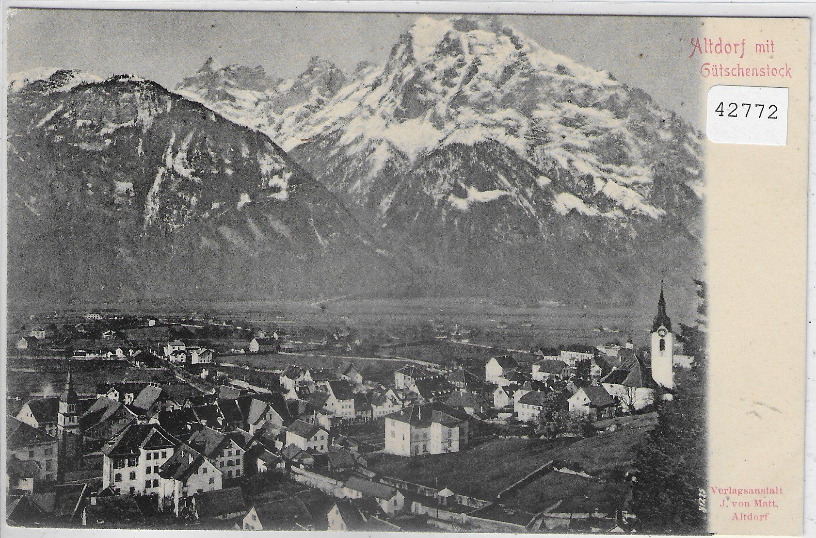 Cartoline postali: Altdorf mit Gütschenstock – Usato da Ettingen venduto da Kartenplanet
