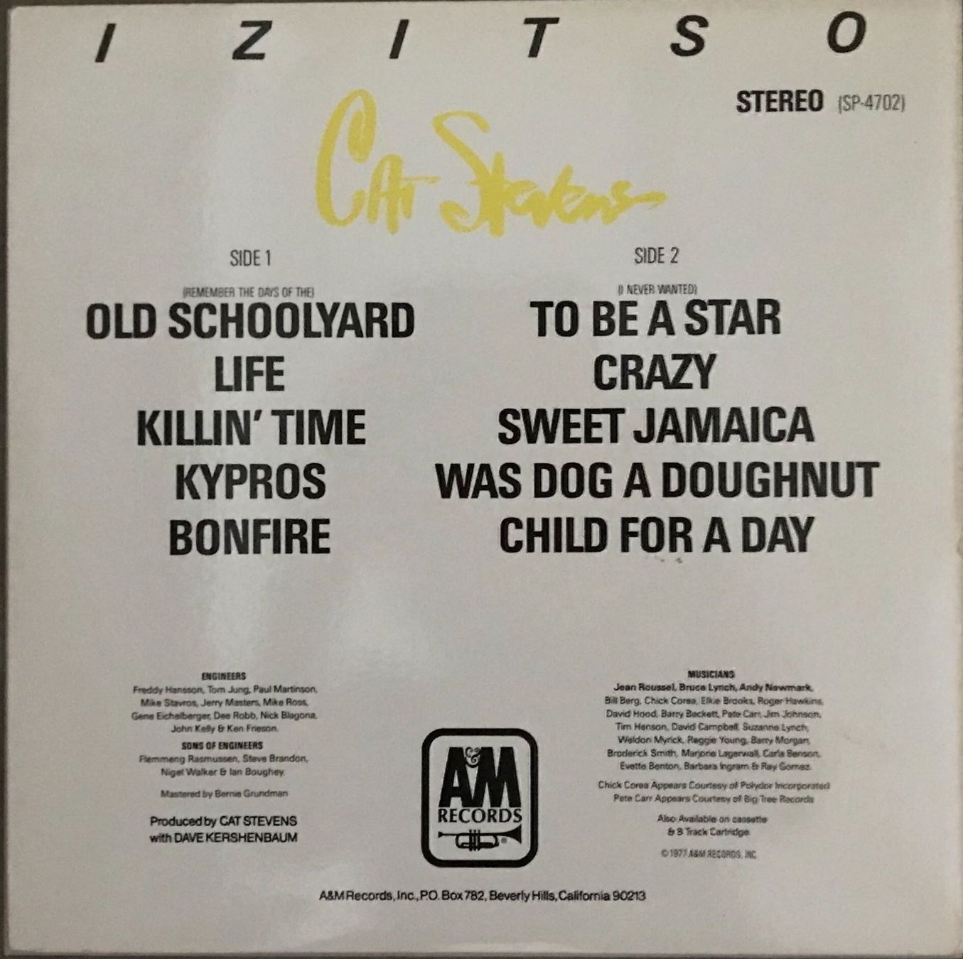 Schallplatten: CAT STEVENS - IZITSO - 33 Tours – Gebraucht aus Bussigny von vinyl-pas-cher 2