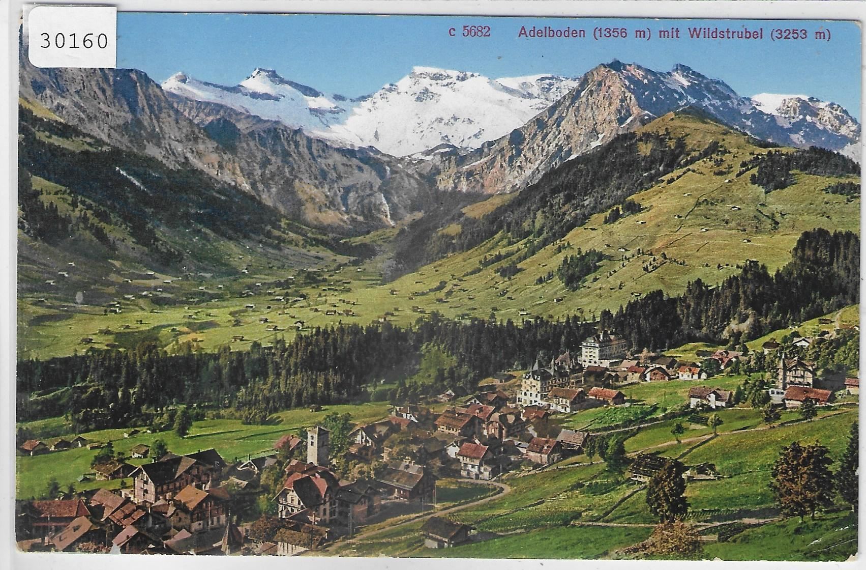 Cartoline postali: Adelboden mit Wildstrubel - Litho – Usato da Ettingen venduto da Kartenplanet
