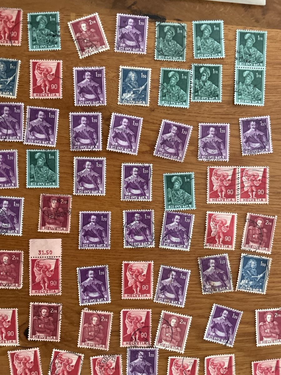 Tutti i francobolli: Alte Briefmarken Sammlung Schweiz, – Usato da Dübendorf venduto da Magnum22inch 1