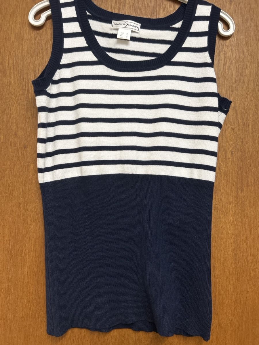 Lotti di vestiti: Singh Madan Ringel-Pullover-Set, Gr. 40, marine/weiss, frühl – Nuovo (secondo la descrizione) da Umiken venduto da AzizaAmar20 2