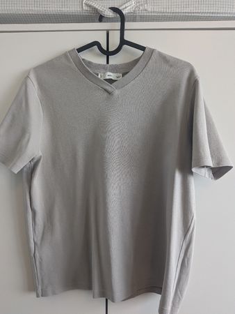MNG Grey Hue V-Neck T-Shirt Size M - excellent condition 