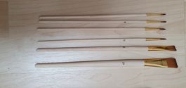 Künstler Malpinsel Set, Zungenpinsel, Flachpinsel u.a. NEU