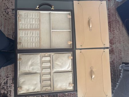 mallette à bijoux de voyage en cuir,luxe!