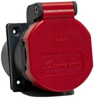 EB Steckdose T15 DEM IP55 10A 400V mit Dichtung IK07, rot