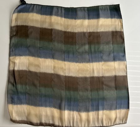 Scarf multicolored striped polyester good condition