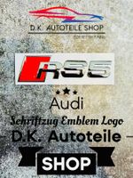 Audi RS5 Emblem Schriftzug Logo aus Metall NEU in Rot/Chrom