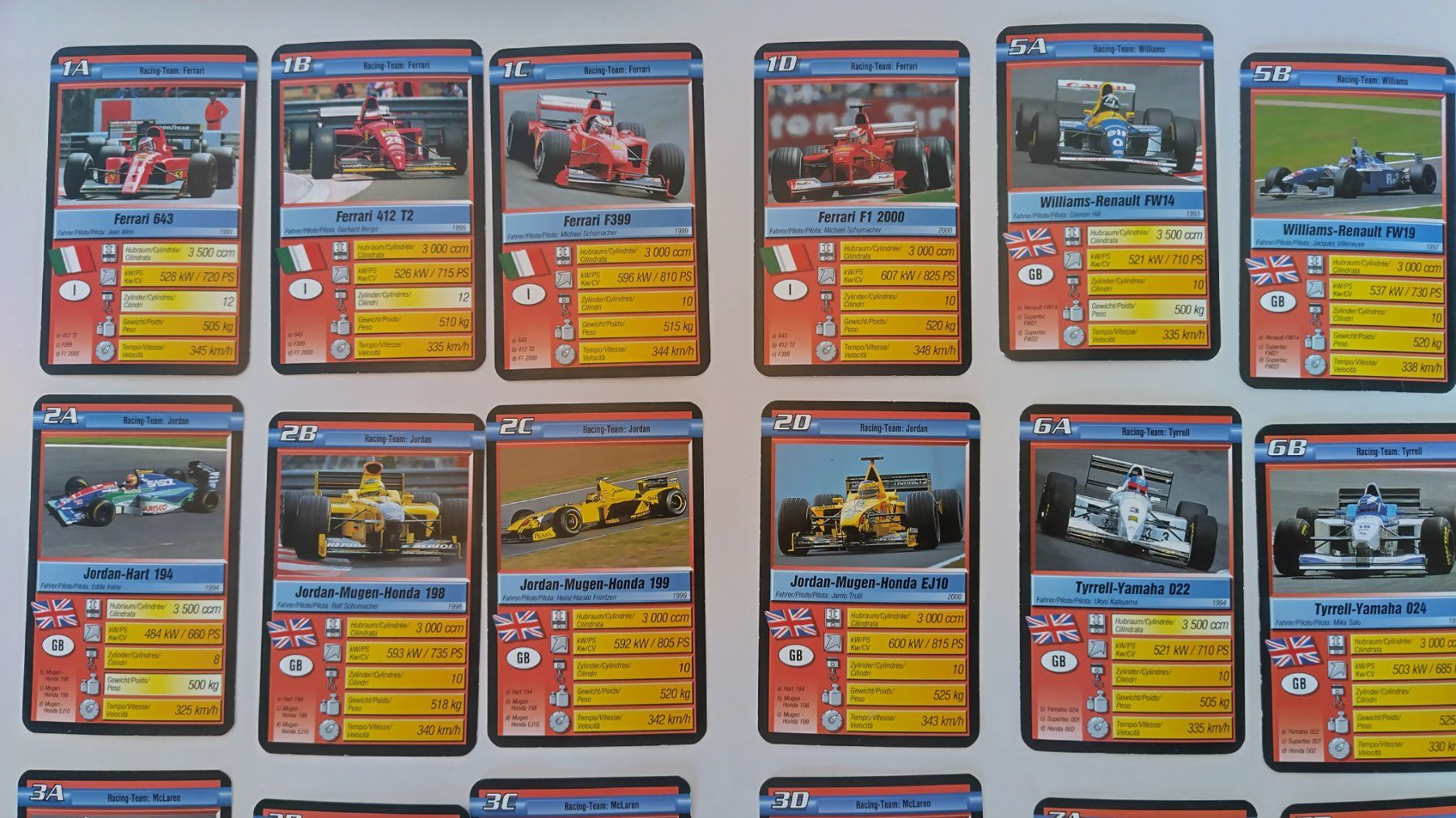 Ravensburger Giochi: Auto Quartett - Rennwagen / Pole Position Ravensburger ©2001 – Usato da Bellach venduto da JingleJerry 3