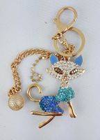 Schlüsselanhänger - KATZE - Strass - das Geschenk...