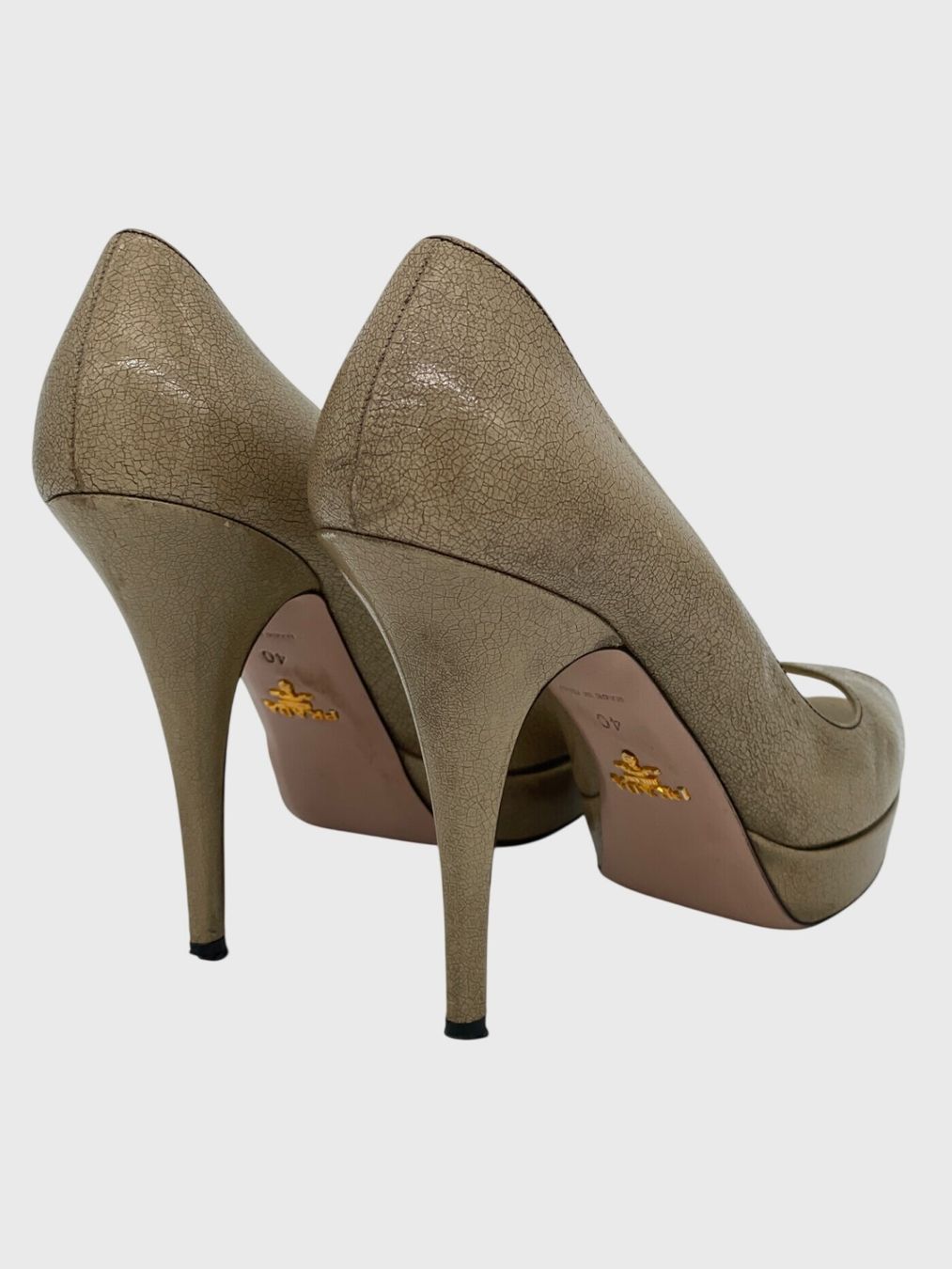 Prada Chaussures femmes: Prada Peeptoe Plateau Pump EU 40 Beige – D'occasion à Zürich par shoe_shop 3