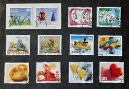 8-30-7 Timbres Helvetia oblitérés. Années 1997 à 2016.