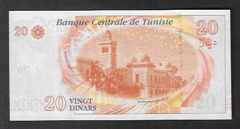 Banconote: Tunisie  20  Dinara  Bankfrisch – Nuovo (secondo la descrizione) da Gordola venduto da coinsandnotes 1