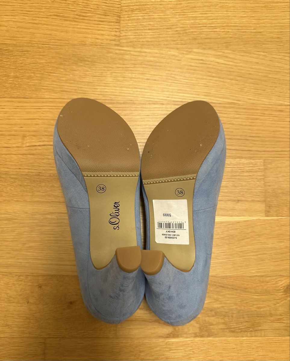 S.Oliver Scarpe da donna: S.Oliver Damenpumps, hellblau, Gr. 38, neuwertig! – Nuovo (secondo la descrizione) da Luzern venduto da STEBO_1834 2