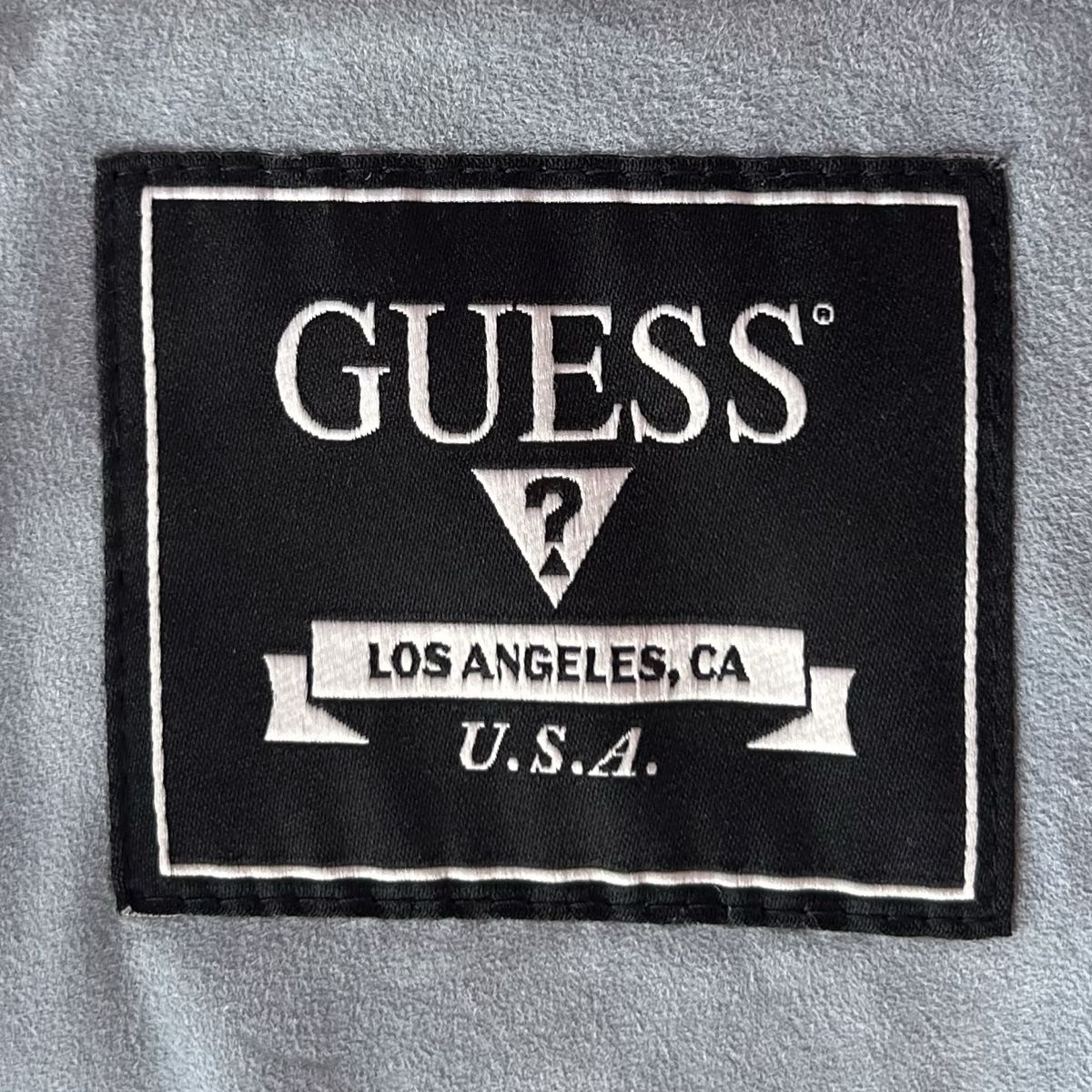 Guess Vestes: Guess Light Blue Suede Jacket Floral Lining – D'occasion à brent par fukusapes 4