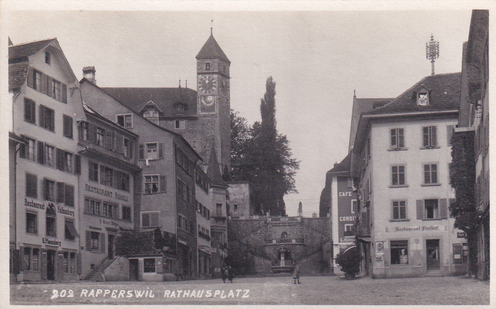 Ansichtskarten: Rapperswil Rathausplatz N°202 – Gebraucht aus Cormoret von Pascalll2001