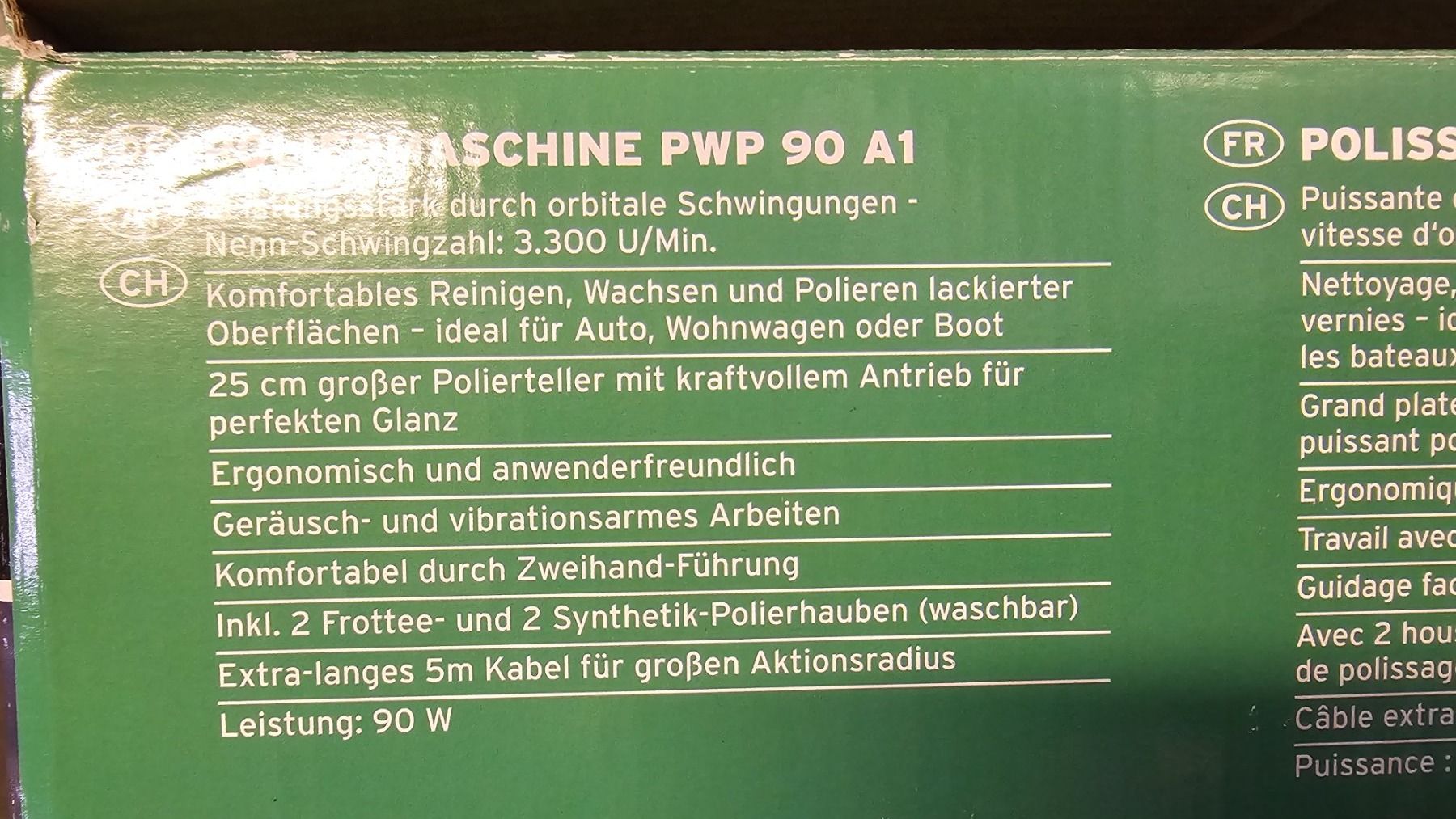 Parkside Smerigliatrici & Lucidatrici: Parkside Poliermaschine PWP 90 – Usato da Zürich venduto da Finale7 1