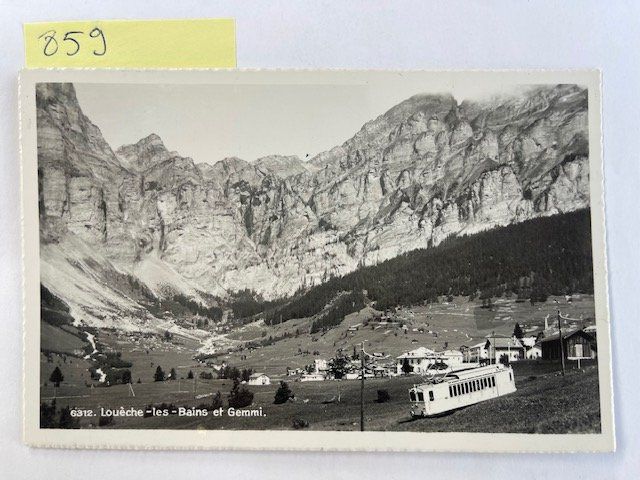Cartoline postali: alte Ansichtskarte Louèche-les-Bains et Gemmi mit Bahn – Usato da Niederwil AG venduto da dahu75