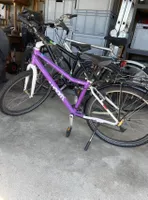 Kinderfahrrad Woom lila mit Gepäckträger, gut gebraucht