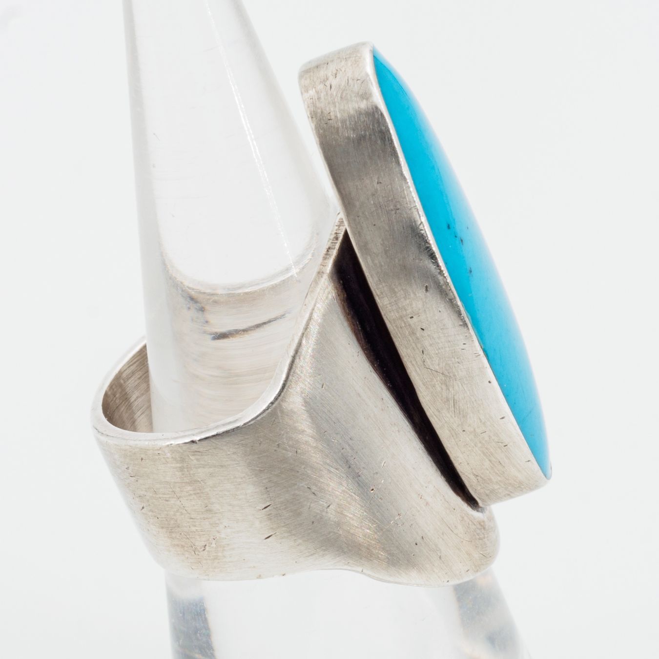Bagues: Vintage Statement Ring; 925 Silber mit Türkis-Cabochon – D'occasion à Zürich par nostalgic_treasures 6