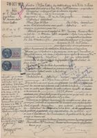FRANKREICH - seltene Fiskalmarken auf Dokument