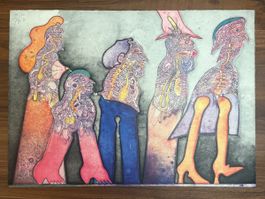 Bernhard Jaeger: "Move to Frankfurt" 1975, Original Lithogra