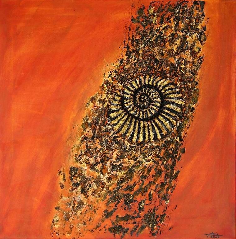 Gemälde: Acrybild Ammoniten – Gebraucht aus Romanshorn von Besan