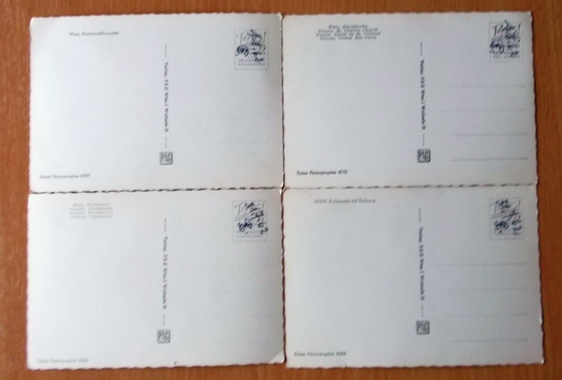 Cartoline postali: 4 A Karten Wien 1962 – Usato da Uffikon venduto da Semo2 1