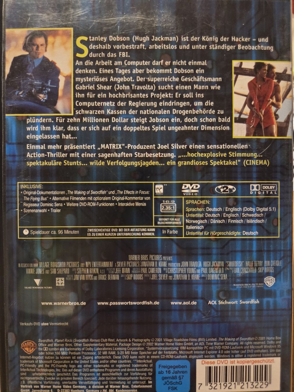 Tutti i DVDs: Action-DVD Swordfish 521 – Usato da Dintikon venduto da Vexi 1