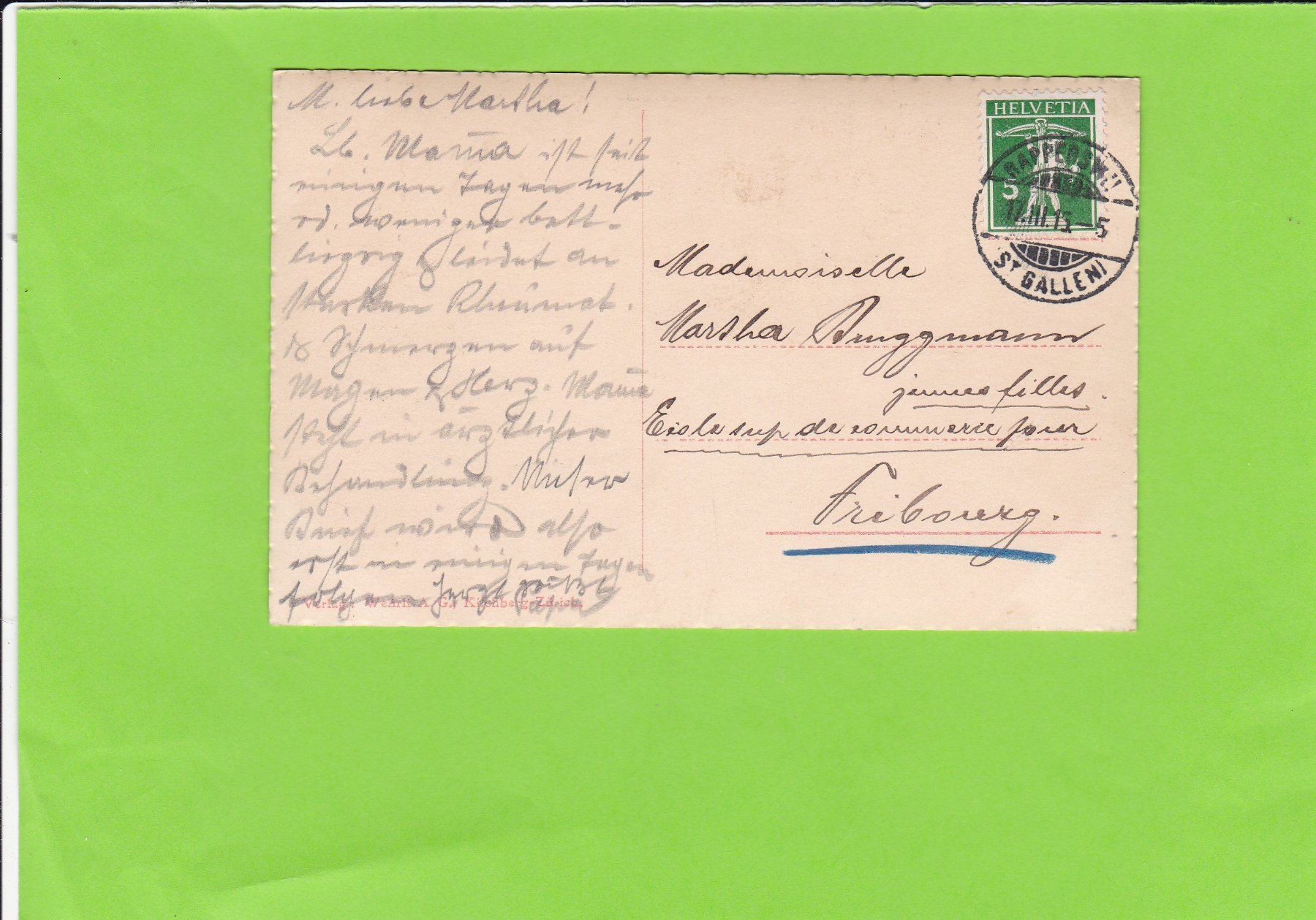 Cartoline postali: Rapperswil – Usato da St. Peterzell venduto da neckertal 1